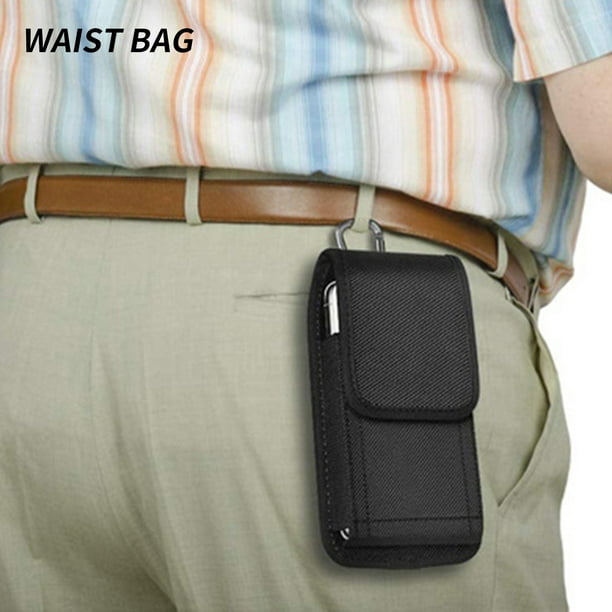 Nylon Oxford Cloth Travel Waist Belt Bag Cell Phone Holder Fanny Pack